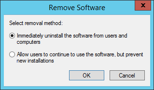GPO - Remove Software Dialog